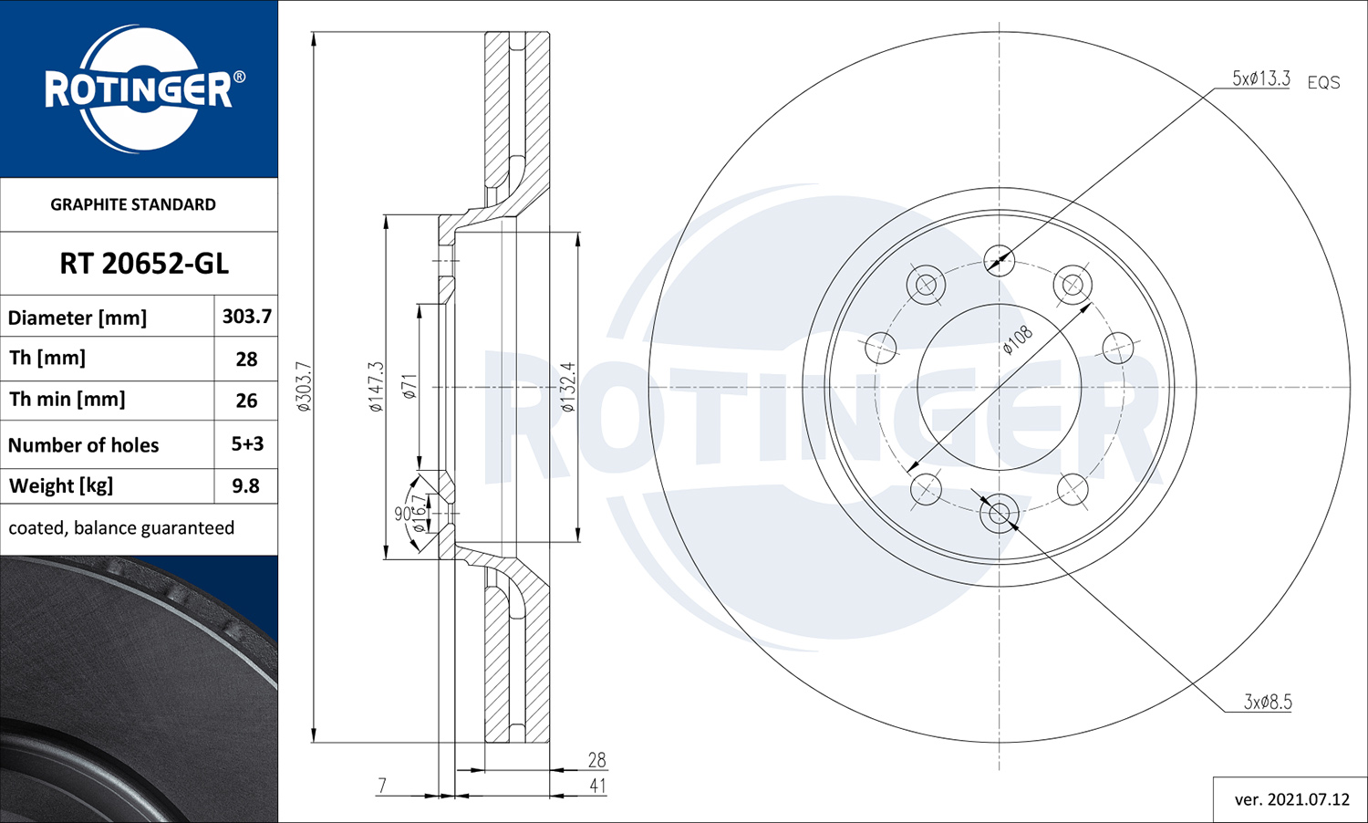 ROTINGER 259 944 RT 20652-GL - Alkatrész